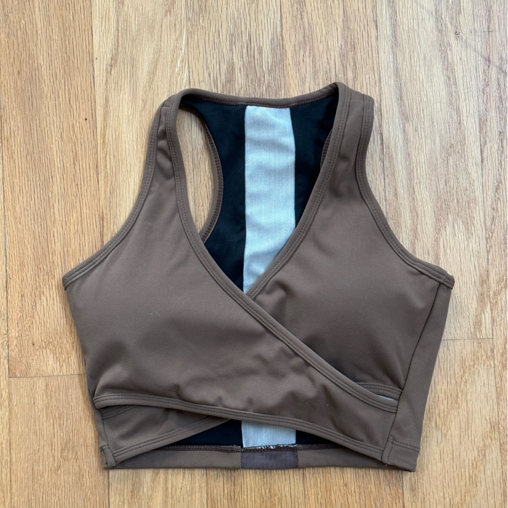 NVGTN Brown and Black Sports Bra